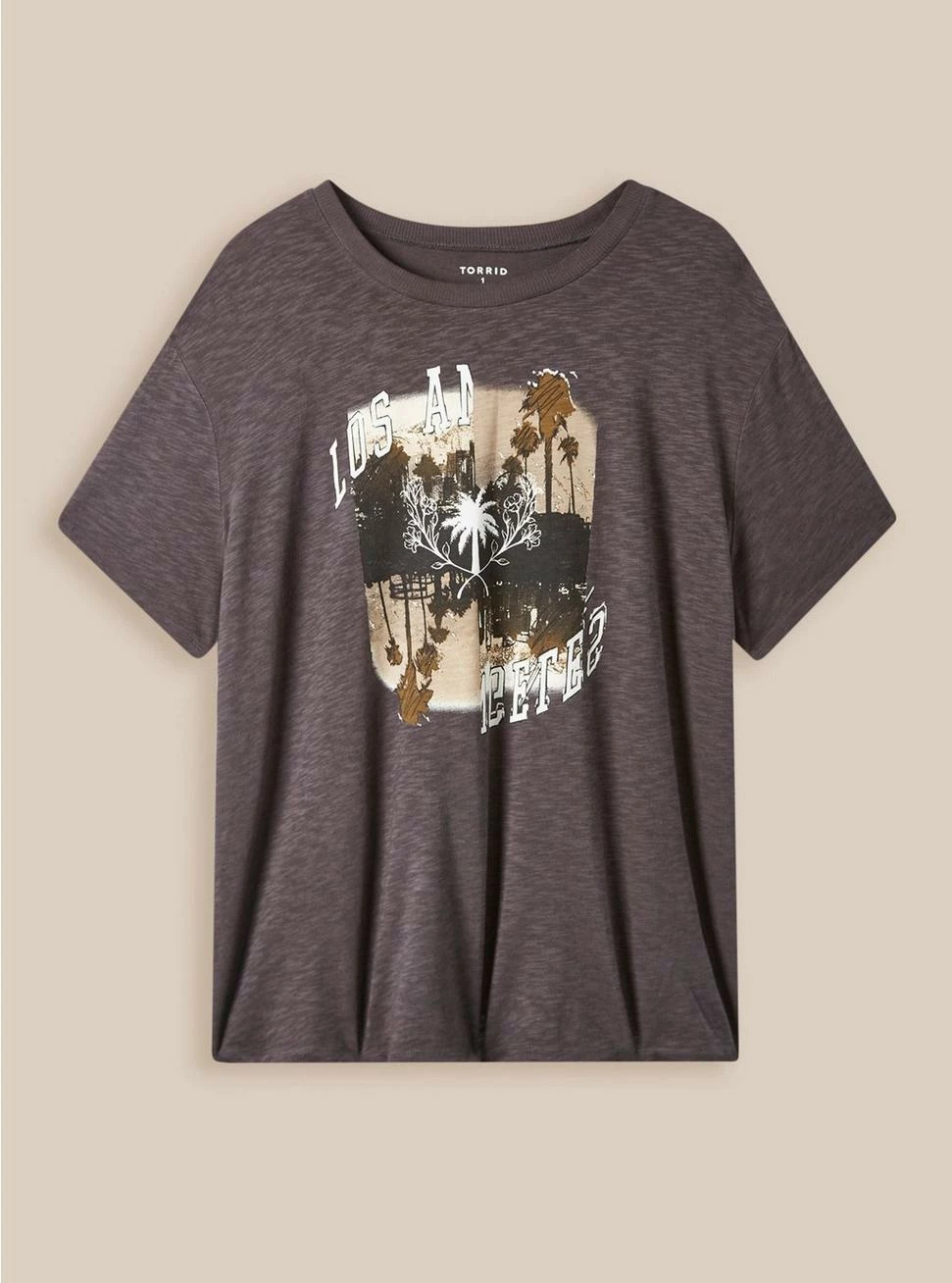 Null LA Abstract Relaxed Fit Super Soft Slub Crew Neck Tee