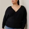 TORRID Ribbed Pullover Surplice Sweater