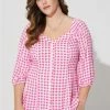 TORRID Fit & Flare Rayon Slub Button Up Long Sleeve