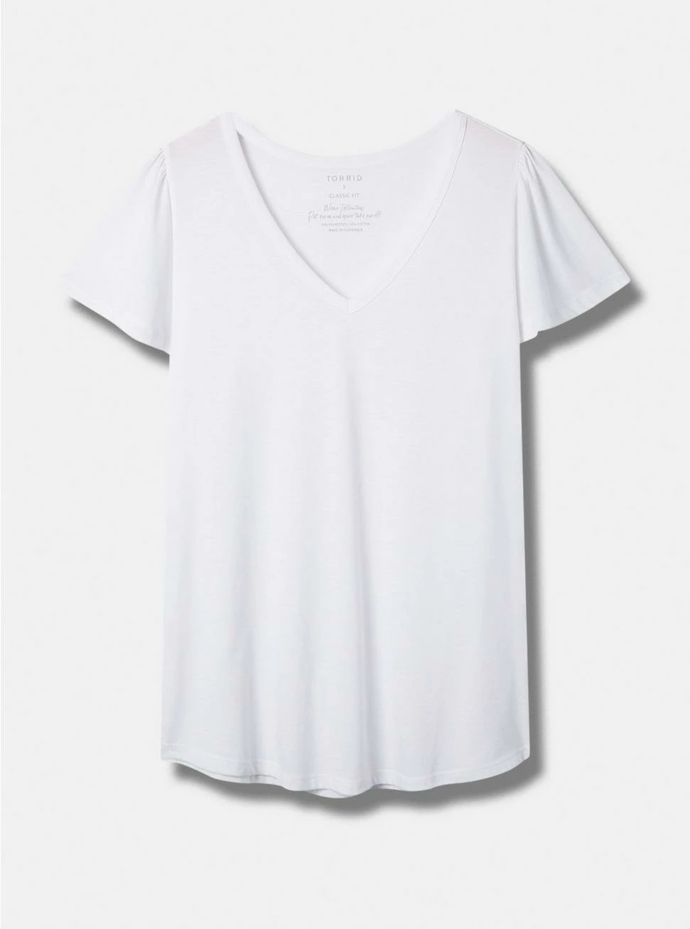 TORRID Girlfriend Signature Jersey V-Neck Flutter Sleeve Tee - Image 4