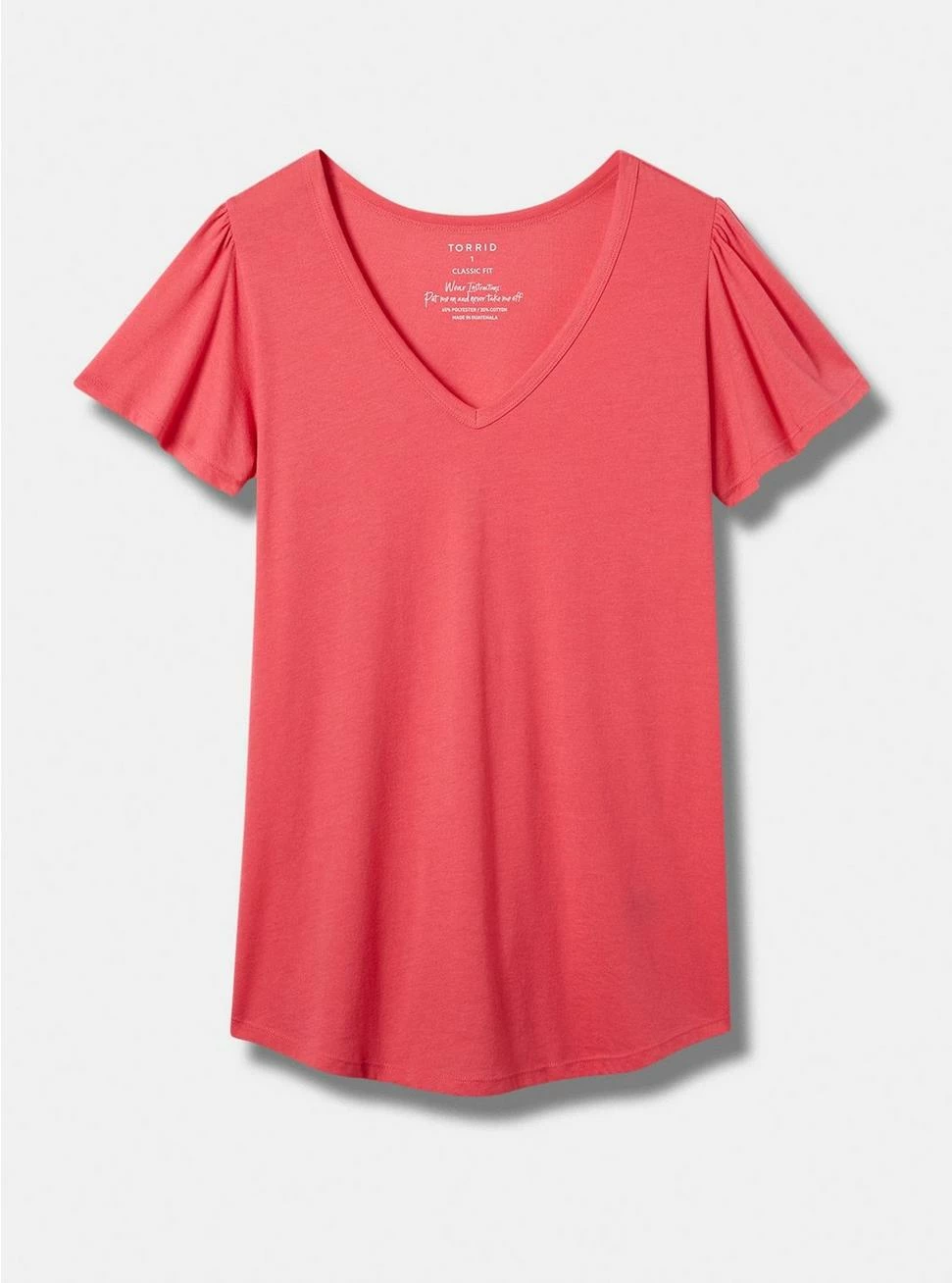 TORRID Girlfriend Signature Jersey V-Neck Flutter Sleeve Tee - Image 5