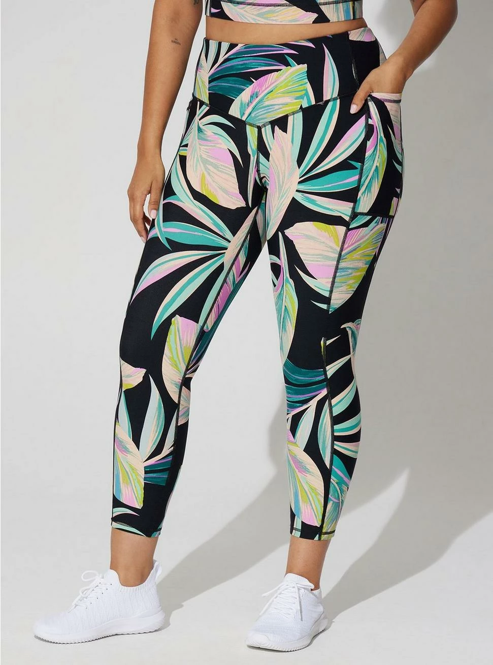 TORRID Performance Core Crop V Band Active Legging - Image 2