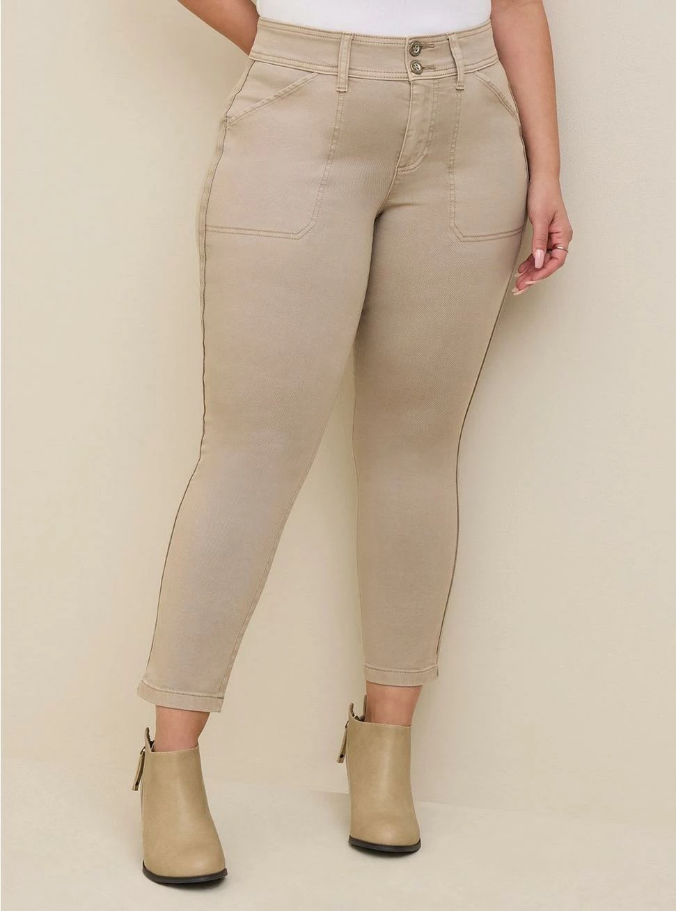 TORRID Crop Aviator Skinny Stretch Twill Mid-Rise Pant - Image 2