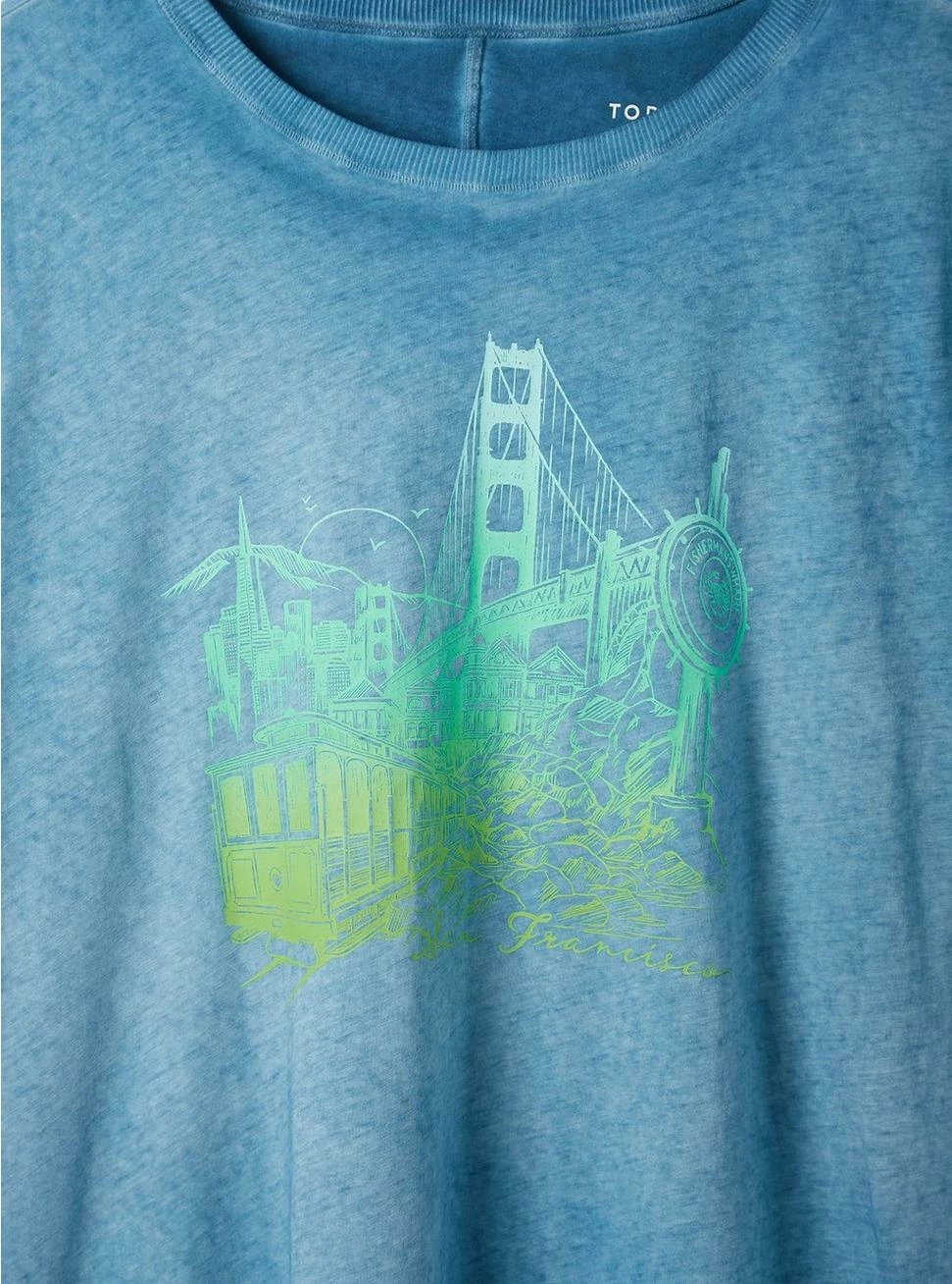 Null The Bay Vintage Cotton Crew Neck Tee - Image 4