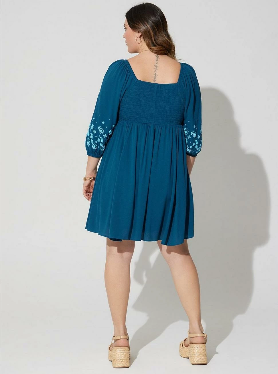 TORRID Mini Crinkle Gauze Blouson Sleeve Dress - Image 2