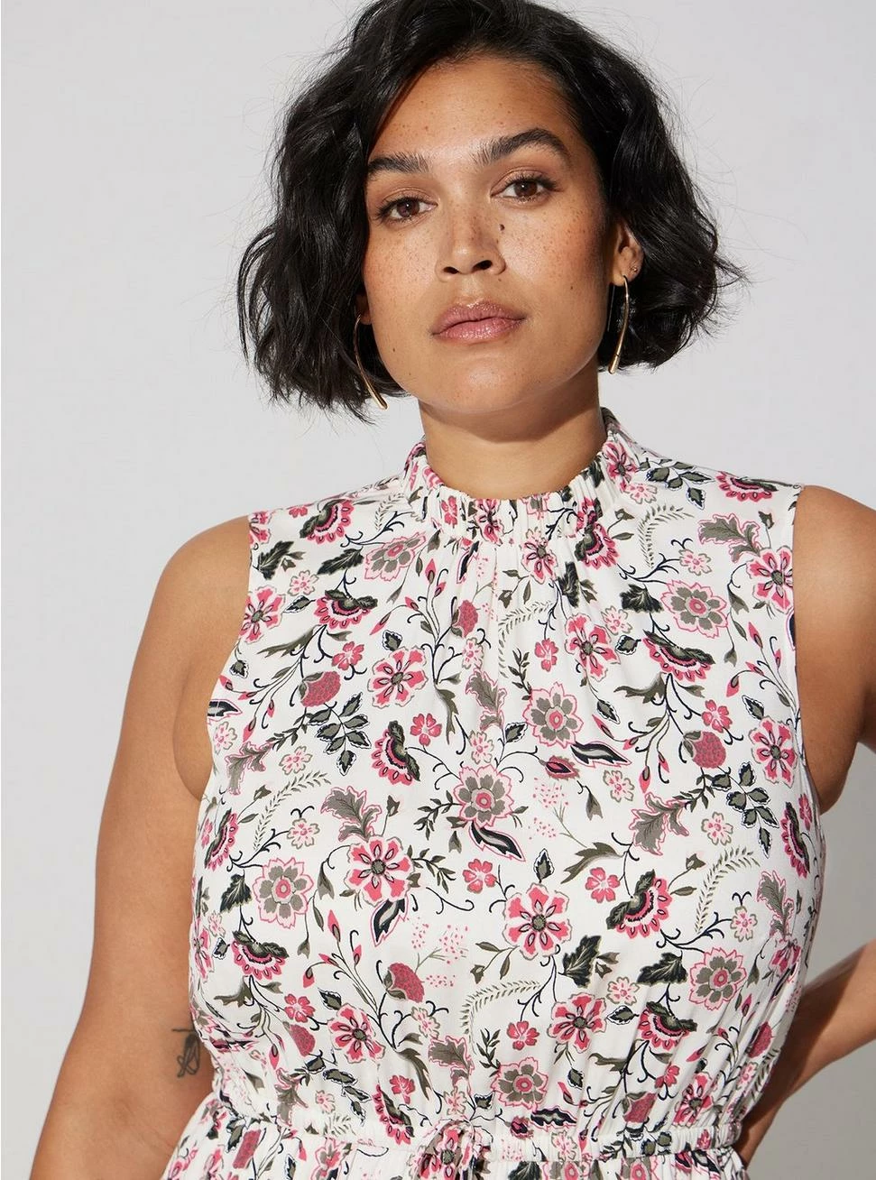 TORRID Mini Stretch Challis Hi-Low Dress - Image 3