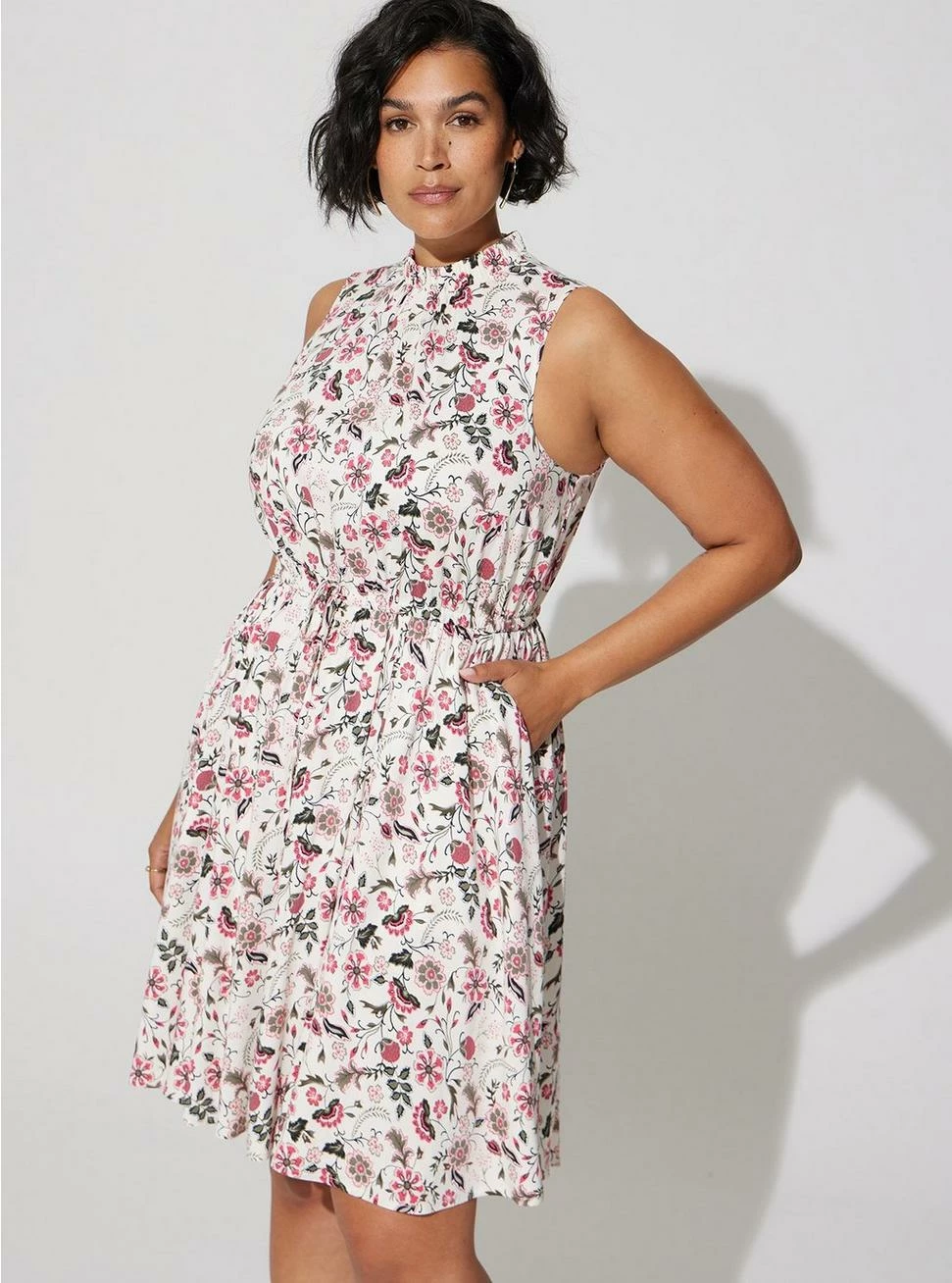 TORRID Mini Stretch Challis Hi-Low Dress - Image 4