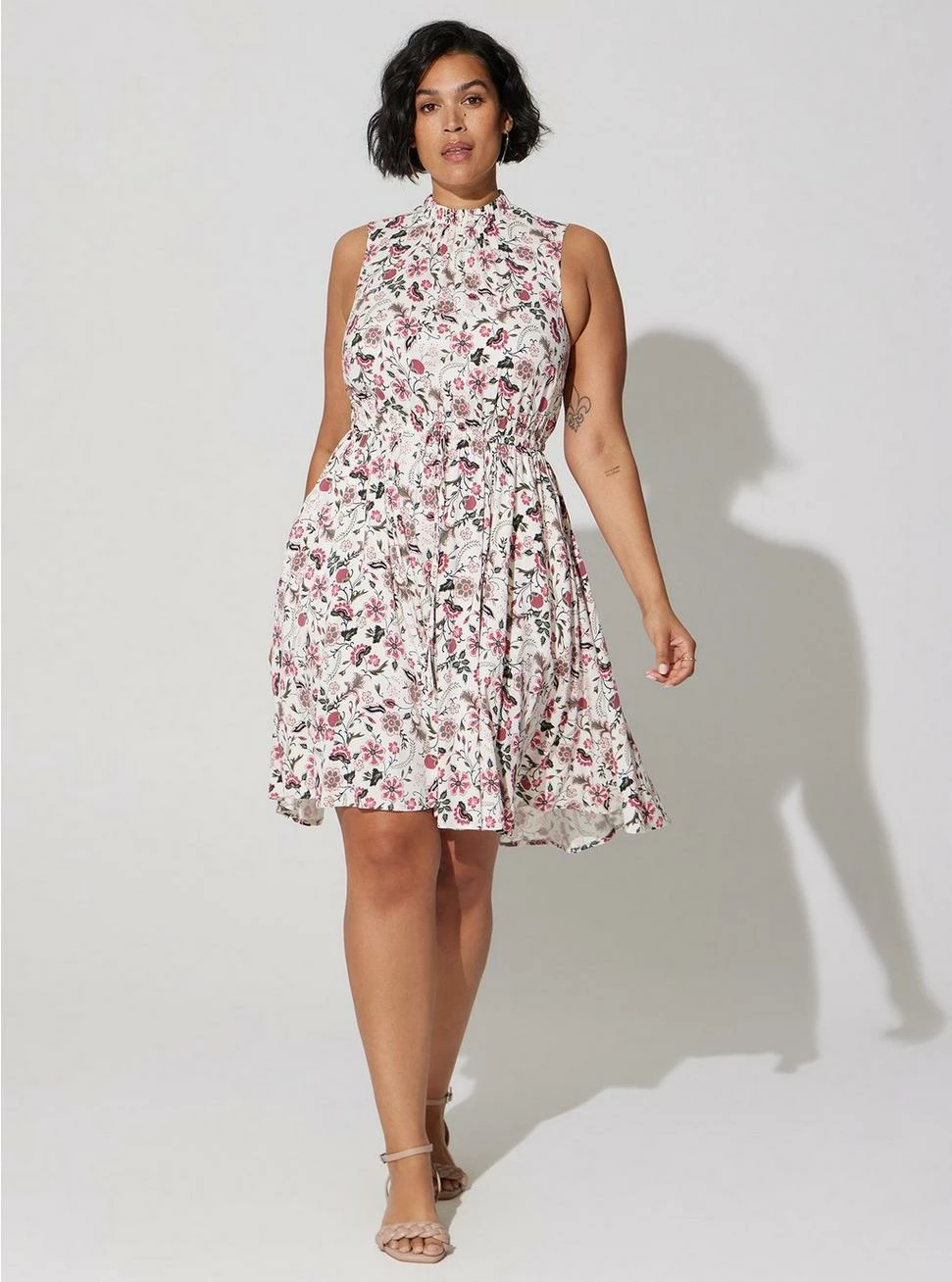 TORRID Mini Stretch Challis Hi-Low Dress