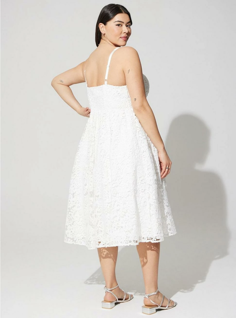 TORRID Midi Crochet Lace Sweetheart Dress - Image 2