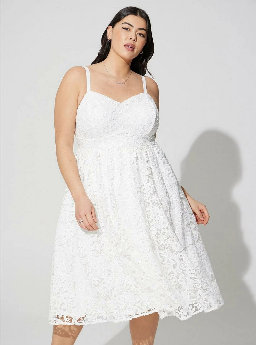 TORRID Midi Crochet Lace Sweetheart Dress