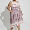 TORRID Maxi Gauze Lace Inset Hi Low Dress