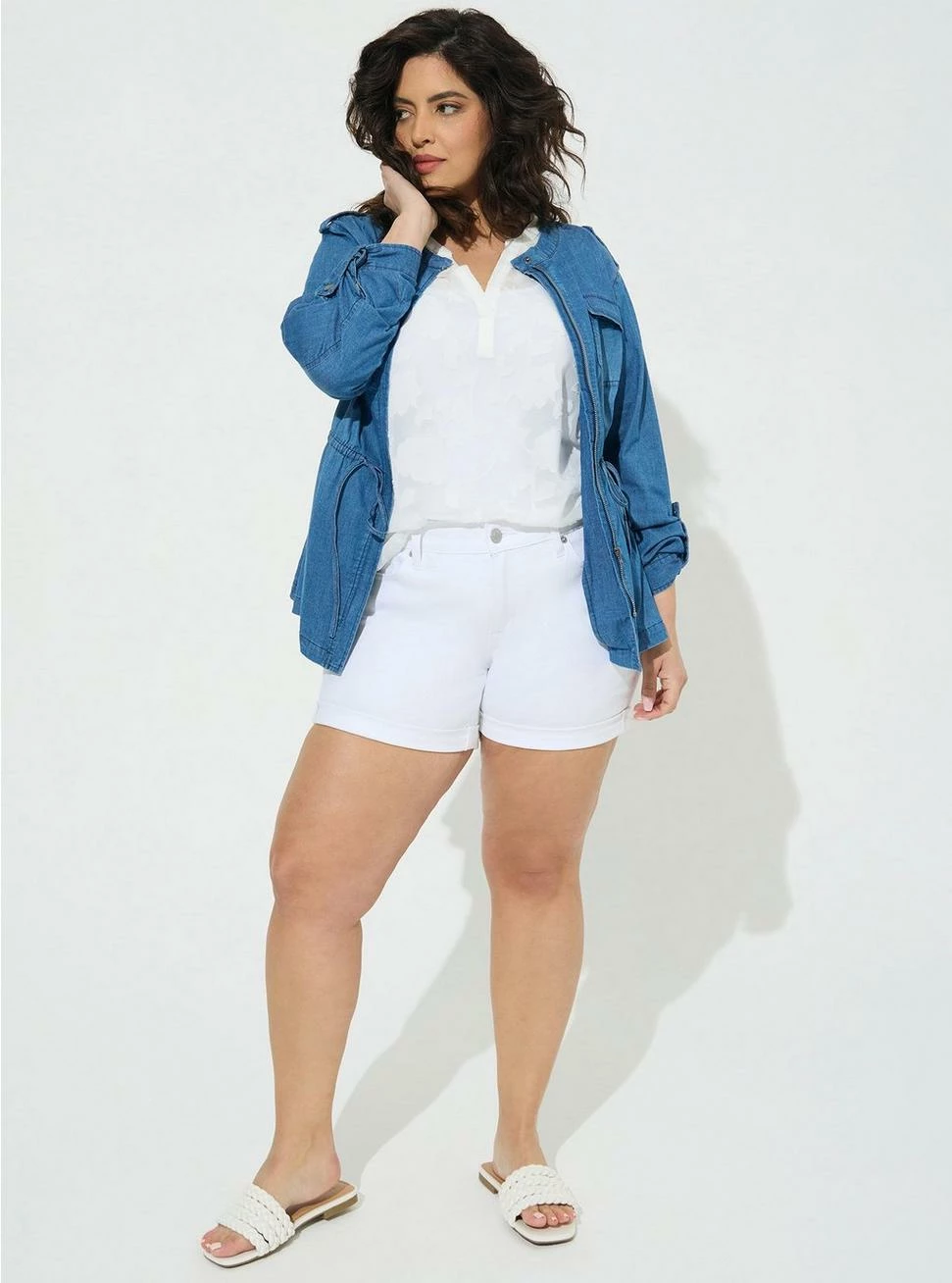 TORRID Clip Floral Chiffon Split Front Blouse - Image 4