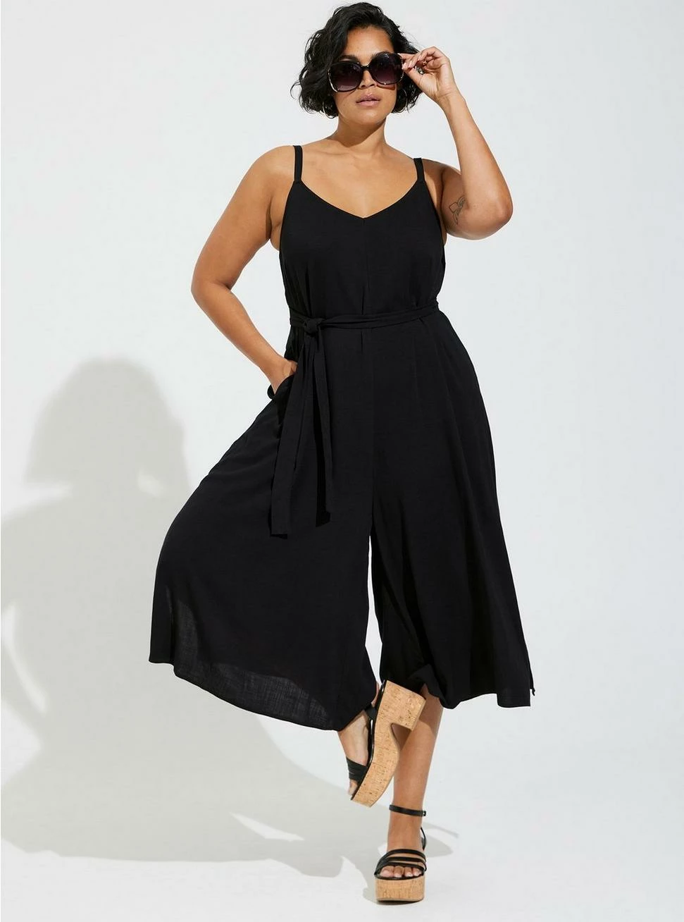 TORRID Rayon Slub Easy Culotte Jumpsuit
