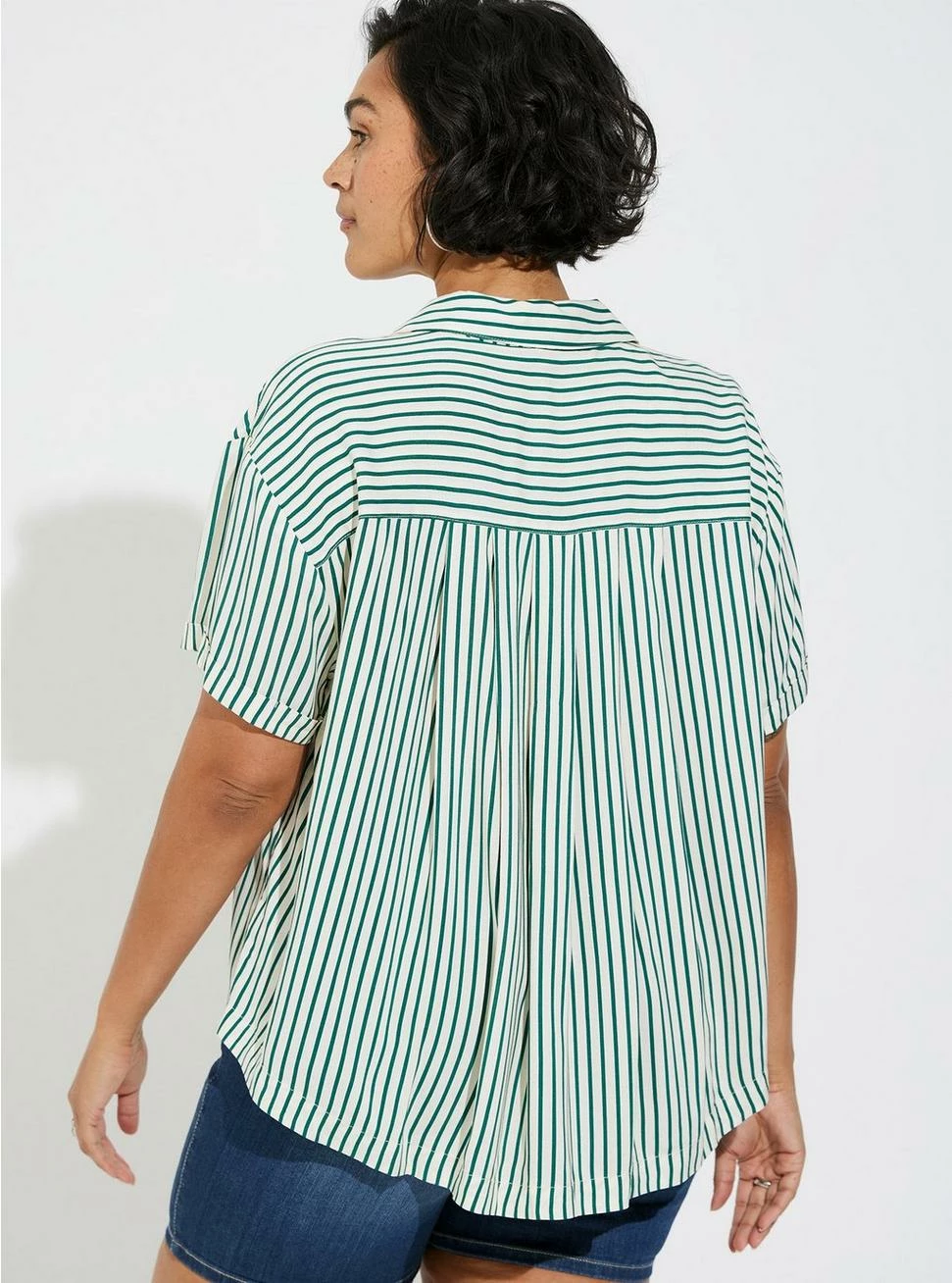 TORRID Challis Short Sleeve Button Up Shirt - Image 3