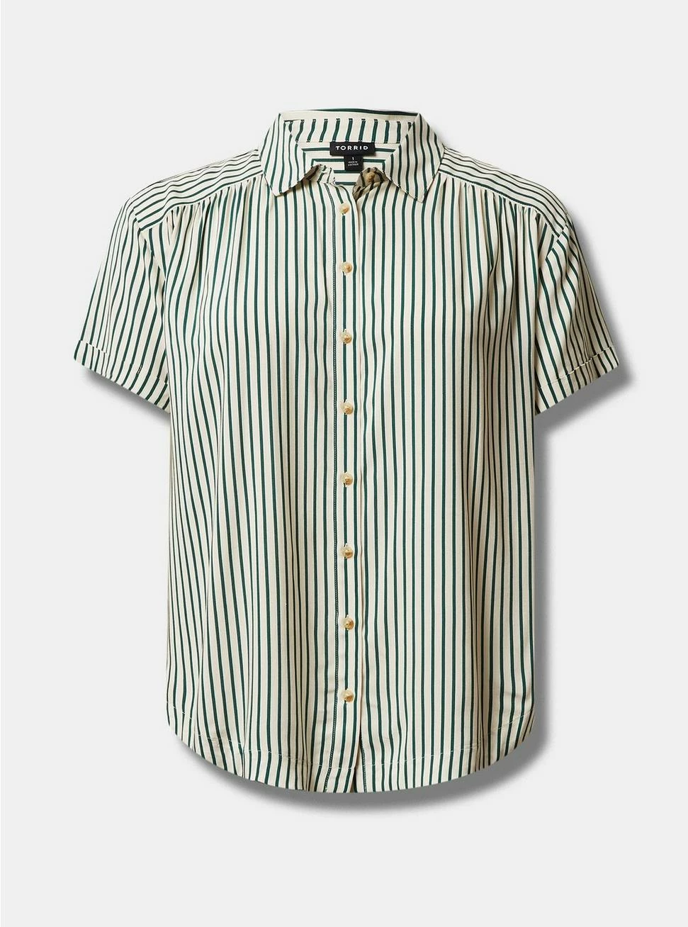 TORRID Challis Short Sleeve Button Up Shirt - Image 5
