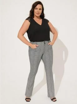 TORRID Trouser Slim Boot Studio Luxe Ponte Mid-Rise Pant